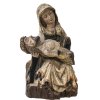 Pietà. Rheinland, 15. Jh. Holz, übergangene Farbfassung. Besch. H. 40 cm.