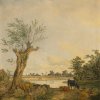Wagenbauer, Max Josef, zugeschrieben, Gemälde Kühe am Dorfweiher