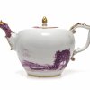 Teekanne, Purpurcamaieu, Meissen, 18. Jh.