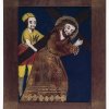 Hinterglasbild: Kreuz tragender Christus (Kreuzwegstation)