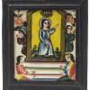 Hinterglasbild: Altar mit Jesuskind