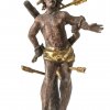 Hl. Sebastian. Holz, H. 16 cm. Süddeutsch 18./19. Jh.