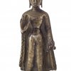 Buddha, stehend. Bronze, mit Silbereinlagen. H. 13 cm. Tibet