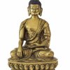 Buddha, auf Lotosthron. Bronze. H. 20 cm. 