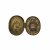 Reliquienkapsel. Messsing. Mit Gold- und Silberdraht. L. 7 cm.