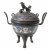 Weihrauchbrenner. Tibet, 18./19. Jh. Bronze, Email champlevé, Deckel mit Fo-Hund. H. 19 cm.