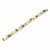 Armband. WG und GG, 18 K, eingeriebene Brillanten und sechs Saphire. Sign. Salfelder, Erlangen. L. 17 cm.