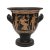 Krater. Ton, rotfigurige Malerei. Attisch, Mitte 4. Jh. v. Chr. Best., Fuß erg., rest., Bemalung später überlasiert. H. 32-33 cm.