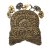 Riegelhaube. Golddrahtstickerei mit Pailletten. Dabei 7 Haubennadeln (min. besch.).