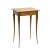 Beistelltisch, Biedermeier. Deutsch, 19. J. Kirschbaum, furniert. Sehr hohe Standbeine, Korpus mit einer Schublade. Gebrauchsspuren. 77 x 49 x 36,5 cm.