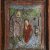 Schiestl, Heinz. Anbetung des Kindes. Tonrelief, farbig gefasst. 47 x 39 cm. Best.