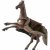Steigendes Krippenpferd. H. 21 cm. 19. Jh.