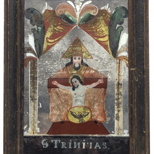 Hinterglasbild: hl. Trinität