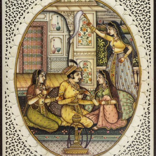 Orientalische Miniatur mit Ritualszene