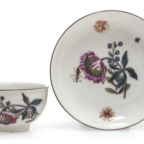 Koppchen mit Untertasse, Meissen um 1740

