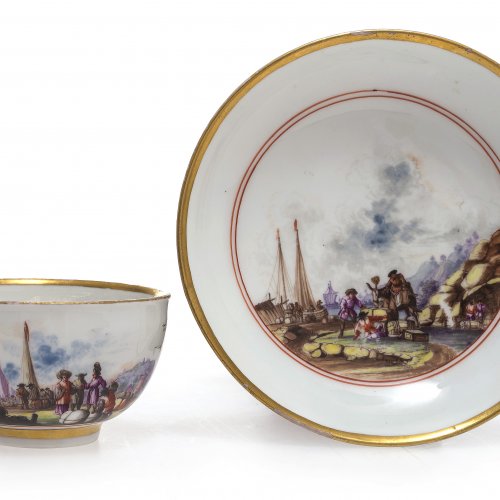 Koppchen mit Untertasse, Meissen um 1730
