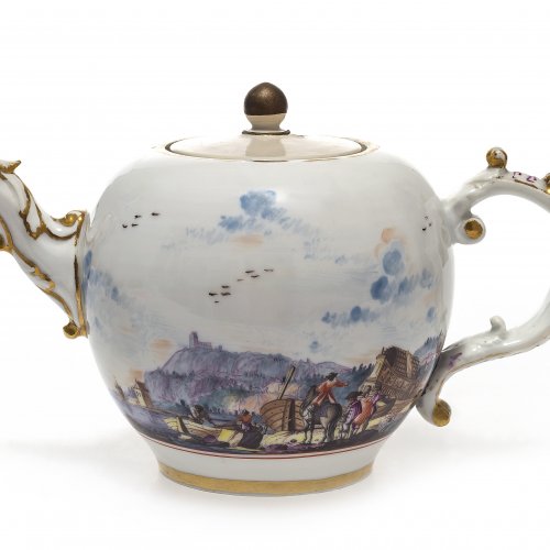 Teekanne, Meissen um 1740, Johann Gregorius Höroldt (?)