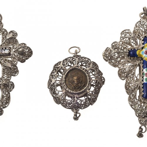 Rosenkranzanhänger, 3 Teile, Nr. 50, 51, 53