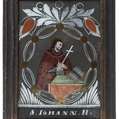 Hinterglasbild: Johannes von Nepomuk