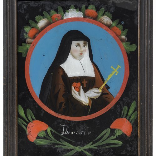 Hinterglasbild: hl. Theresa