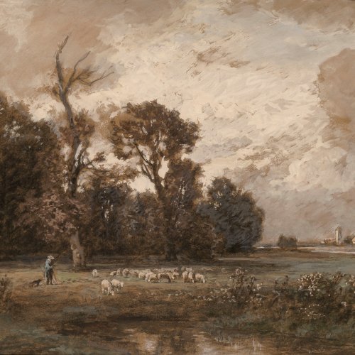 Röth, Philipp Schäfer mit Herde