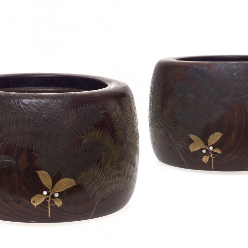 Zwei Hibachis, Japan, 19. Jh.