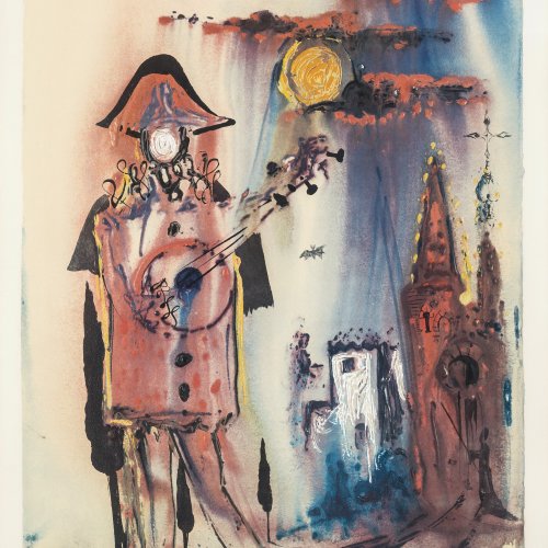 Dali, Salvador, Harlekin, Farbserigraphie.