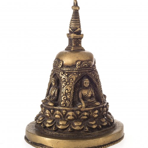 Stupa. Bronze. H. 16 cm. Tibet, 20. Jh.