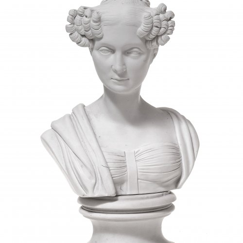 Porträtbüste Königin Therese von Bayern. Nymphenburg um 1808.
