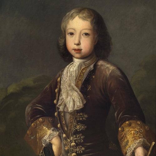 Deutsch, 18. Jh. Knabe in samtenem Wams. Öl/Lw.