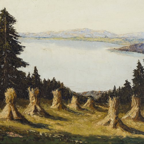 Pippel, Otto. Heumandln. Öl/Lw. 70 x 80 cm. Sign.