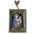 Andachtsbild. Gottesmutter mit Jesuskind. Aquarellierter Stich. 10 x 7 cm.