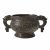 Koro. China. Bronze, reliefiert, Tierkopfhenkel. H. 8 cm.