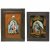 Zwei Hinterglasbilder. Buchers bzw. Raimundsreut. Hl. Barbara bzw. Maria mit dem Jesuskind, jeweils mit Gold- bzw. Goldschliffdekor. Farbabrieb. Je ca. 18 x 12 cm.