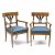 Zwei Armlehnstühle. Biedermeierstil. Kirschbaum, furniert. Leicht best. H. 89 cm, Sitzhöhe 47 cm.