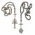 Zwei Rosenkränze. Geriefelte Perlen bzw. Holzperlen mit Halbschalen aus Silber bzw. versilbert, Caravaca-Kreuzanahänger bzw. IHS-Medaillon. Fünf- bzw. sieben Gesätze. L. 54-55 cm.
