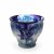 Schale.  Argy Rousseau, Gabriel. Pâte-de-verre in Blau,Weiß, Violett. Sternblütendekor. Riss. H. 9,5 cm.