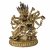 Kalachakra, Tibet/Mongolei. Bronze, vergoldet, Details farbig bemalt. Kalachakra, eine furchterregende Gottheit als Verkörperung von Sunyata, in Vereinigung mit seiner Shakti, die Göttin der Prajna (das reine Wissen). H. 31 cm. Alterungsspuren.