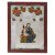 Hinterglasbild, Nordböhmen.  Hl. Joseph mit Jesuskind in Bogenkartusche, Tempera/Spiegelglas, mit Ätzmattierung. Rückwand fehlt, Abrieb. 50 x 37 cm.