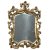 Kleiner Spiegel, 18. Jh.  Holz, vergoldet. Geschweifte Leiste mit Akanthusblattwerk. Besch., Spiegelglas oxidiert, Vergoldung minimal übergangen. 36 x 25 cm.