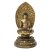 Buddha auf Lotossockel. Goldlackarbeit. Leicht besch., ein Finger fehlt. H. 53 cm.