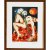 Bach, Elvira. Frau mit Nelkenstängeln, Glas und Kirschen, darüber ein Pfirsich. Farblithografie. 44 x 32,5 cm. Aufl. 26/99. Sign.
