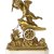 Kaminuhr mit Amor im Wagen, von Tauben gezogen, Bronze, feuervergoldet, 19. Jh.  H. 31 cm.