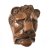 Löwenmaskaron. Roter Marmor. H. 11 cm.