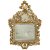 Rokokospiegel, Franken 18. Jh. Geschnitzt,  Spiegelglas mit allegorischer Darstellung. Mattschliffdekor. 100 x 70 cm. Berieben, best., rest.