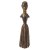 Prozessionsfigur einer Heiligen. Südeuropa. Holz, ehemals farbig gefasst, ohne Arme. Starke Alterungsspuren. H. 51 cm.