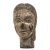 Kopf einer Heiligen. Südeuropa. Holz, ehemals farbig gefasst. Besch. H. 16 cm.