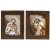 Zwei Hinterglasbilder. Murnau. Hl. Josef bzw. hl. Maria mit dem Jesuskind. Farbablösungen. Je 24,5 x 18 cm.