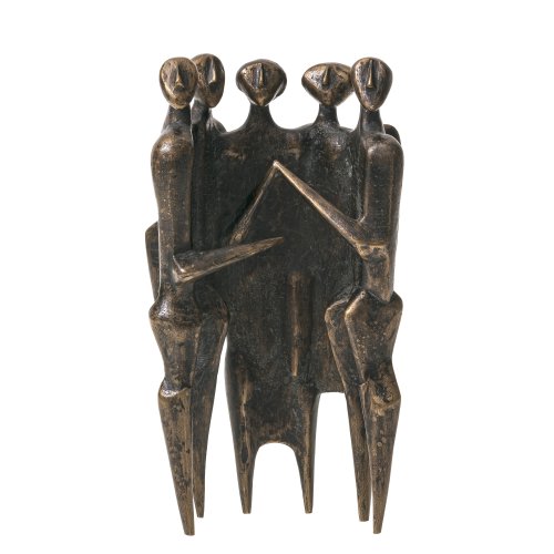 Reidel, Karl. Figurengruppe. Bronze, H. 19 cm. Sign.