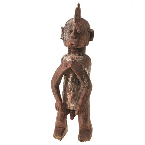 Figur. Chamba (Nigeria/Kamerun). Holz., besch. Gebrauchsspuren. H. 57 cm.